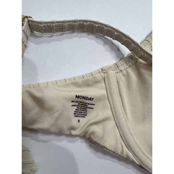 MONDAY Swimwear Capri Bikini Top in Vanilla Matte Rib - Picture 5 of 5